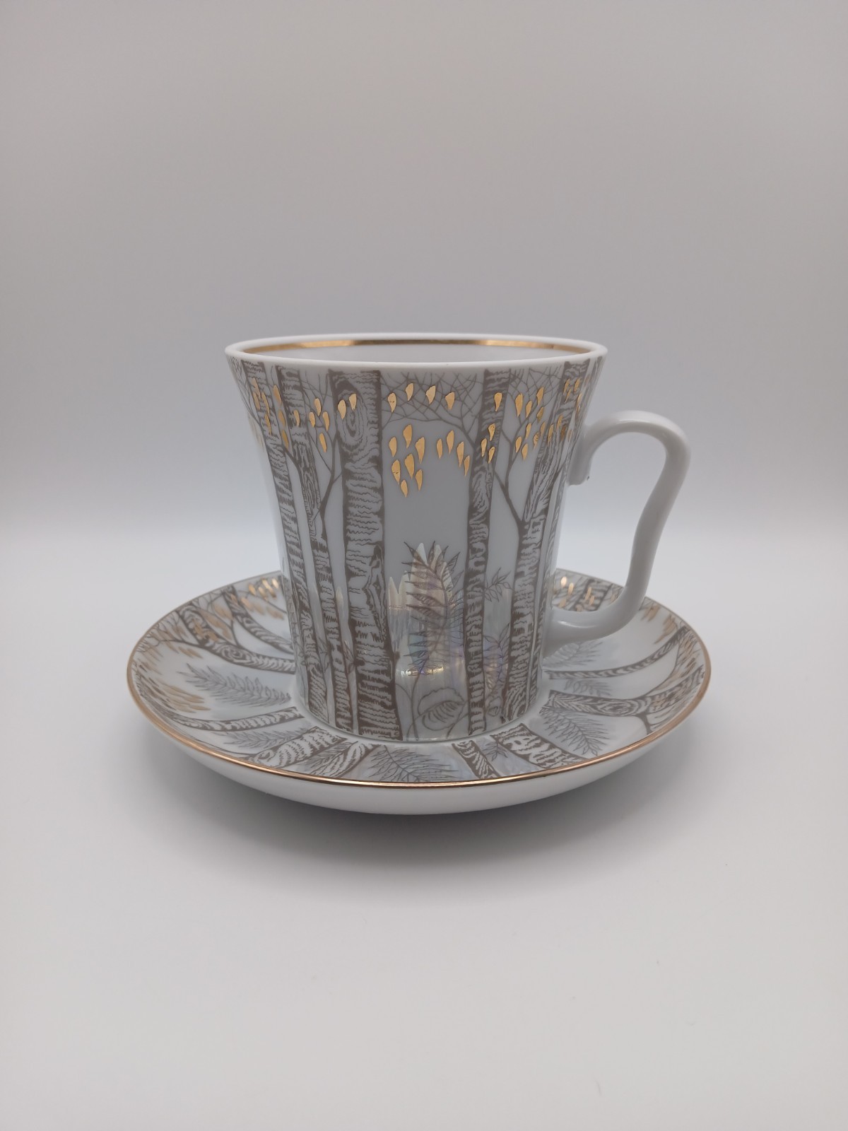 Rare LOMONOSOV Imperial Porcelain Cup/Saucer INDIGO BLUE LFZ Stamp  Russia 2005 