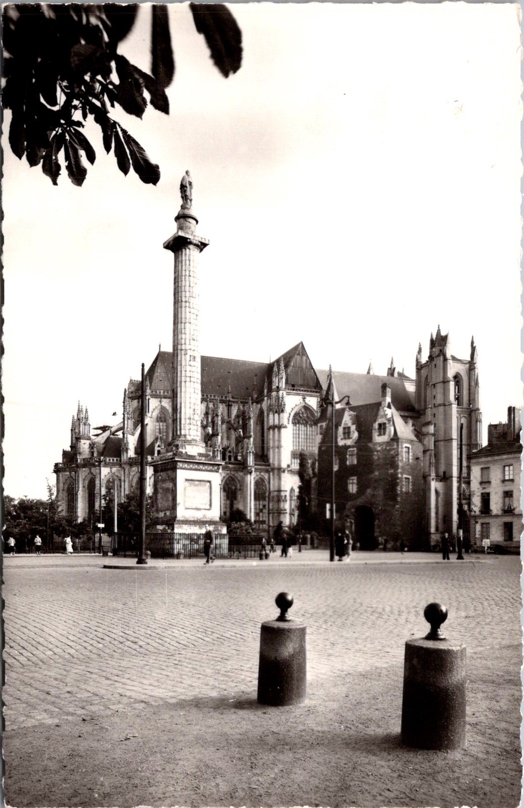 Saint Pierre Cathedral Louis XVI Column Nantes France Real Photo RPPC Postcard Saint Pierre Cathedral Louis XVI Column Nantes France Real Photo RPPC Postcard