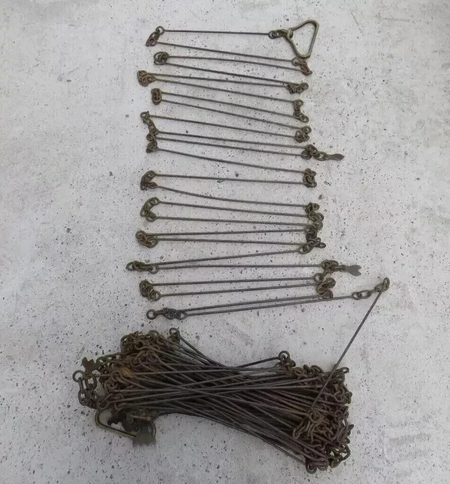 Vintage JC Chester Brass Steel 20 Miters Gunther's & Engineer's Chain
