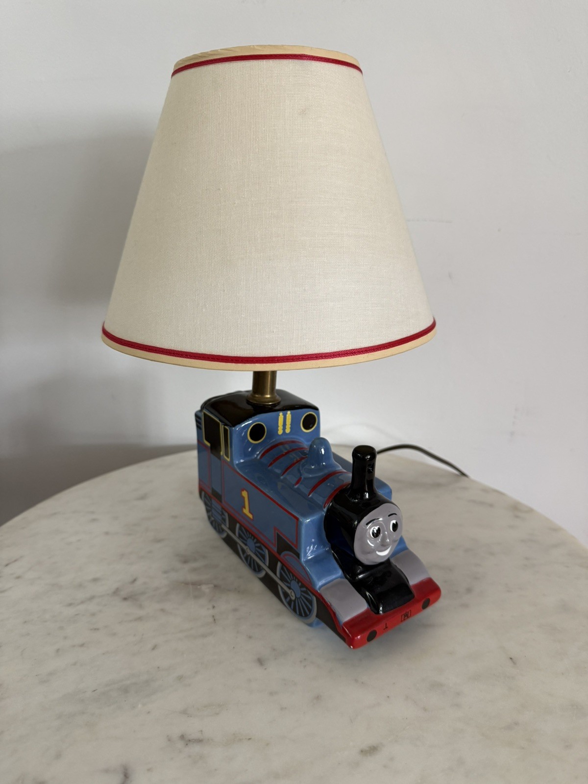 RARE Vintage 1980s Thomas the Tank Engine Ceramic Lamp Base Train Decor RARE Vintage 1980s Thomas the Tank Engine Ceramic Lamp Base Train Decor