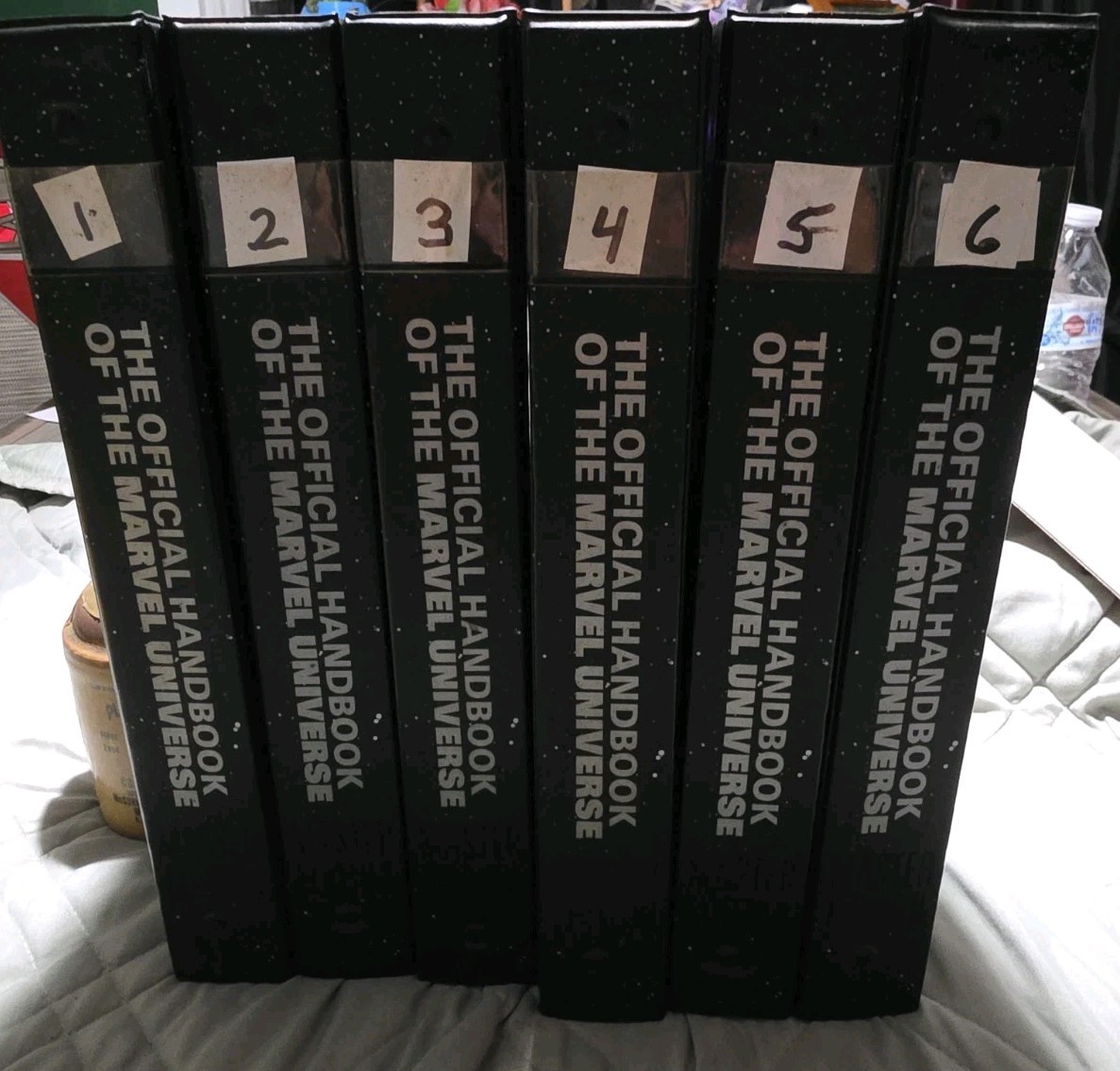 Marvel Universe Master Edition Official Handbook Complete 6 Binder Set Sorted... Marvel Universe Master Edition Official Handbook Complete 6 Binder Set Sorted...