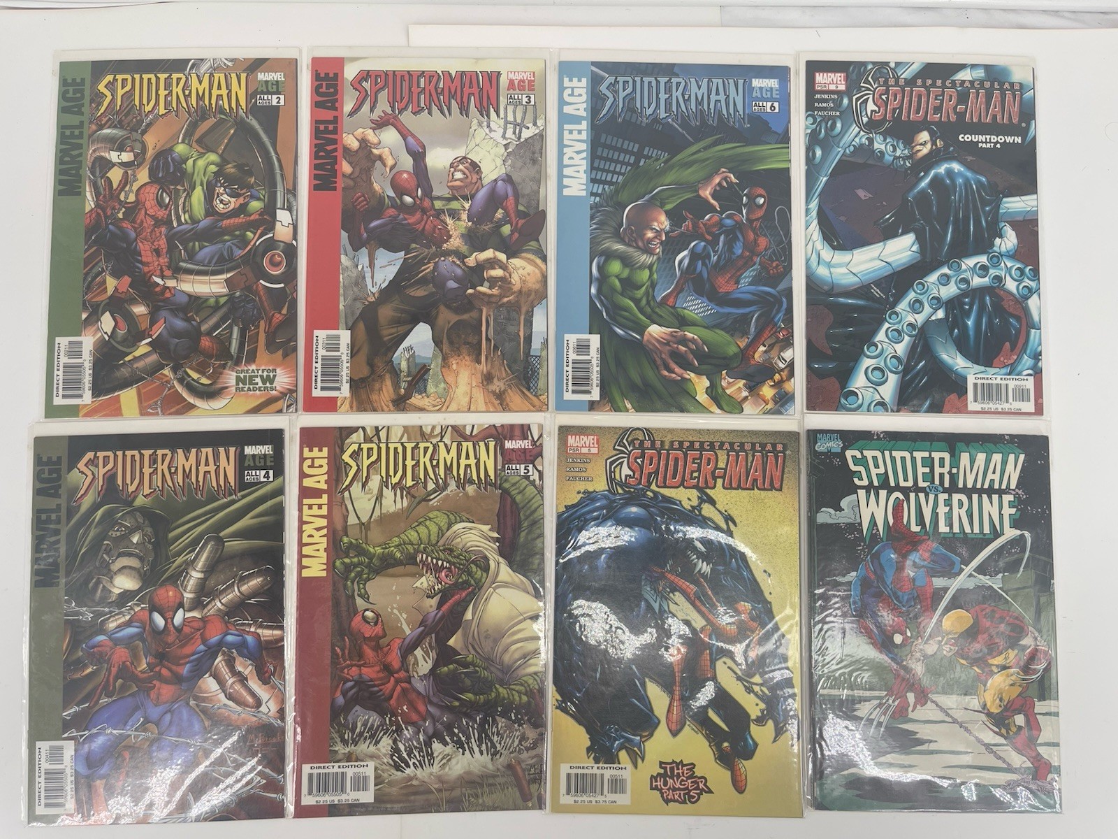 Spider-Man Marvel Comics Lot 8 Books Marvel Age #2-6 Spectacular Venom #8 Spider-Man Marvel Comics Lot 8 Books Marvel Age #2-6 Spectacular Venom #8