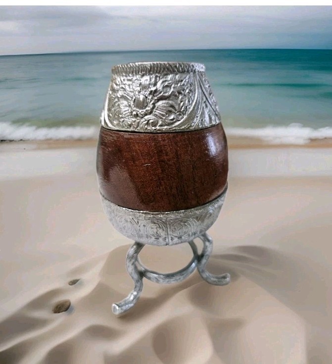19th Century Yerba Mate cup. Made Of Bronze And Alpaca Metalwork #vintage #rare 19th Century Yerba Mate cup. Made Of Bronze And Alpaca Metalwork #vintage #rare