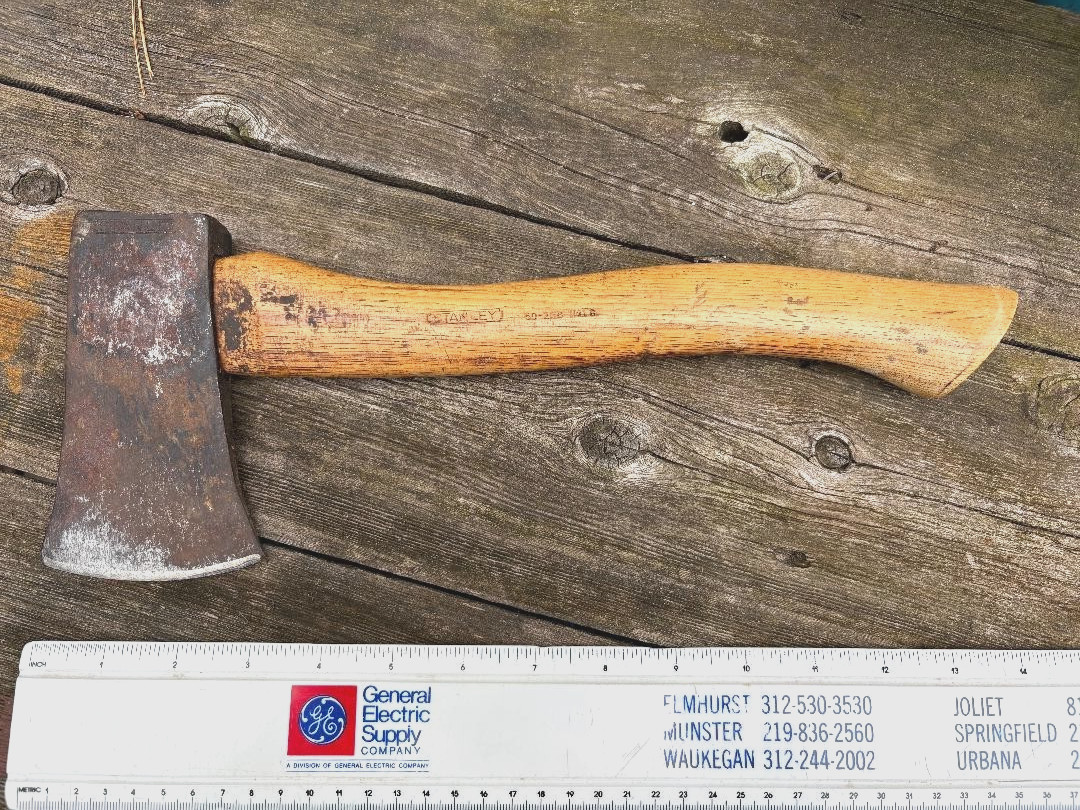 Vintage STANLEY AXE - Old Hatchet Axe Tool N0. 59-200,  1 1/4Lb. Camp Axe