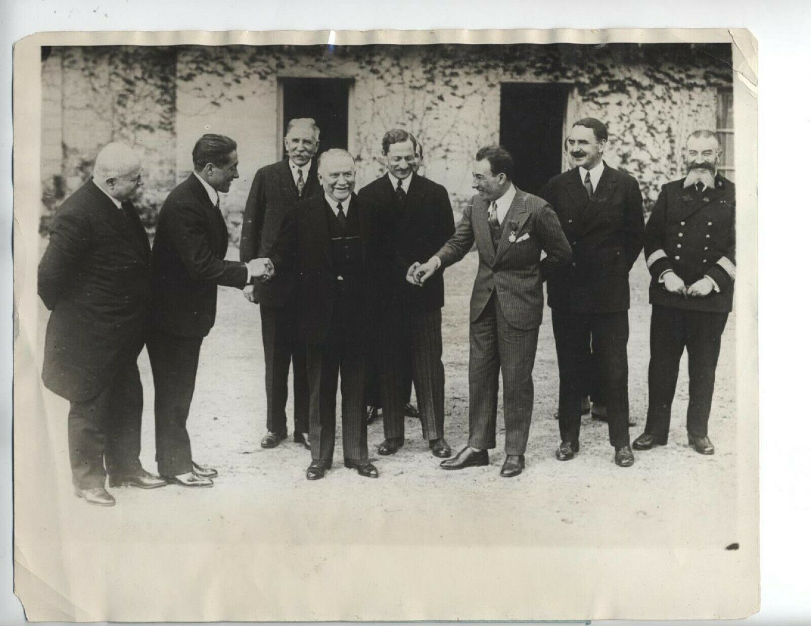 FRENCH FLYING ACES DIEUDONNE COSTES PRESIDENT ORIGINAL PHOTO VINTAGE 1928