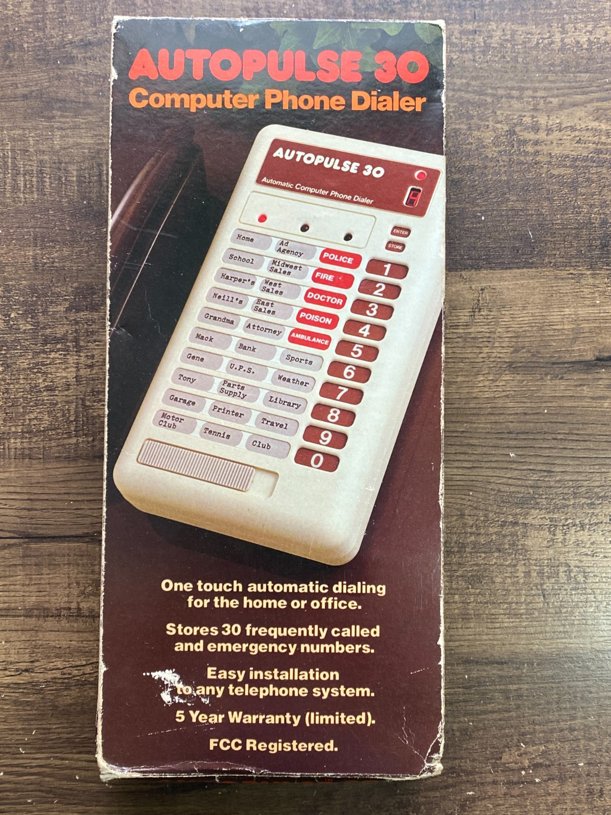 Vintage 1980s Autopulse 30 Computer Phone Dialer - Model 30M - NOS - Open Box