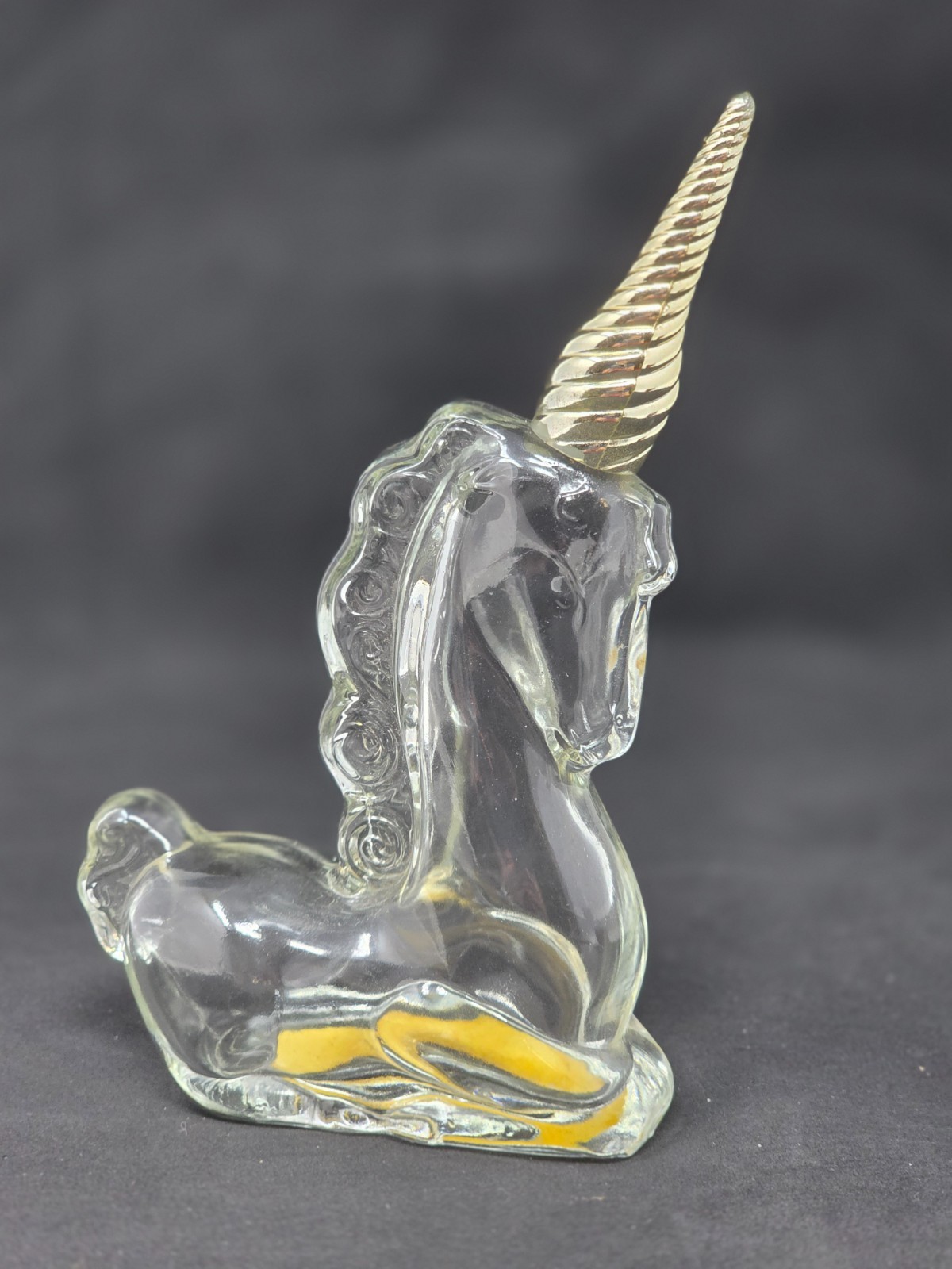 Vintage Avon Charisma Cologne Unicorn Glass Bottle Gold Horn Vintage Avon Charisma Cologne Unicorn Glass Bottle Gold Horn