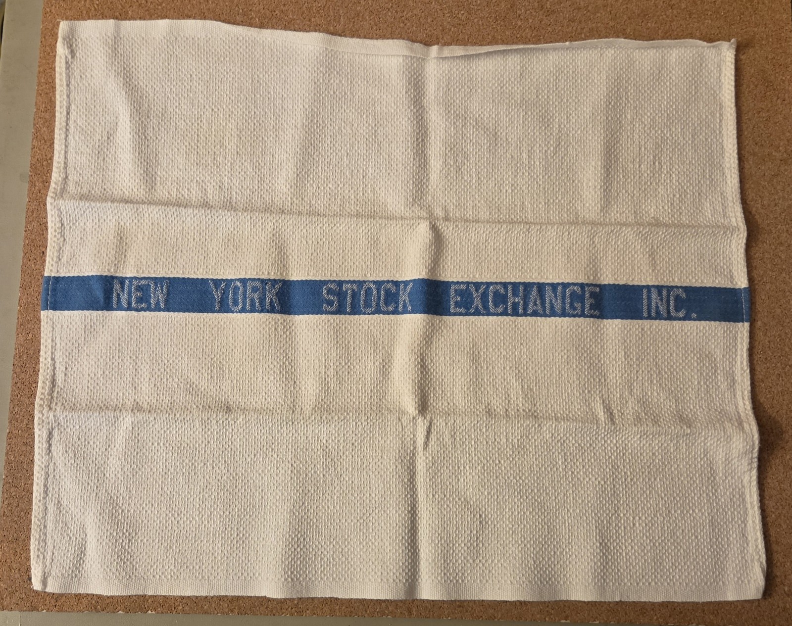 Vintage 1971 New York Stock Exchange Inc NYSE Cotton Huck Floor Hand Towel CLEAN Vintage 1971 New York Stock Exchange Inc NYSE Cotton Huck Floor Hand Towel CLEAN
