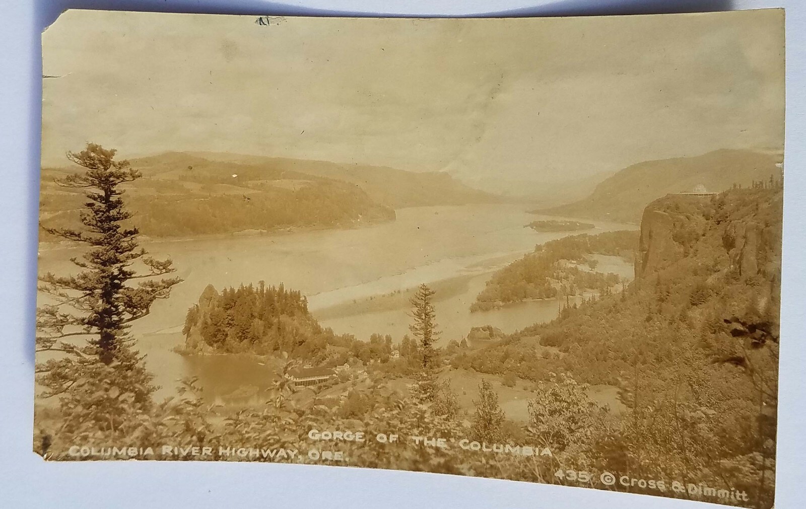 1928 Gorge of the Columbia Columbia River Highway OR Real Photo Postcard RPPC 1928 Gorge of the Columbia Columbia River Highway OR Real Photo Postcard RPPC