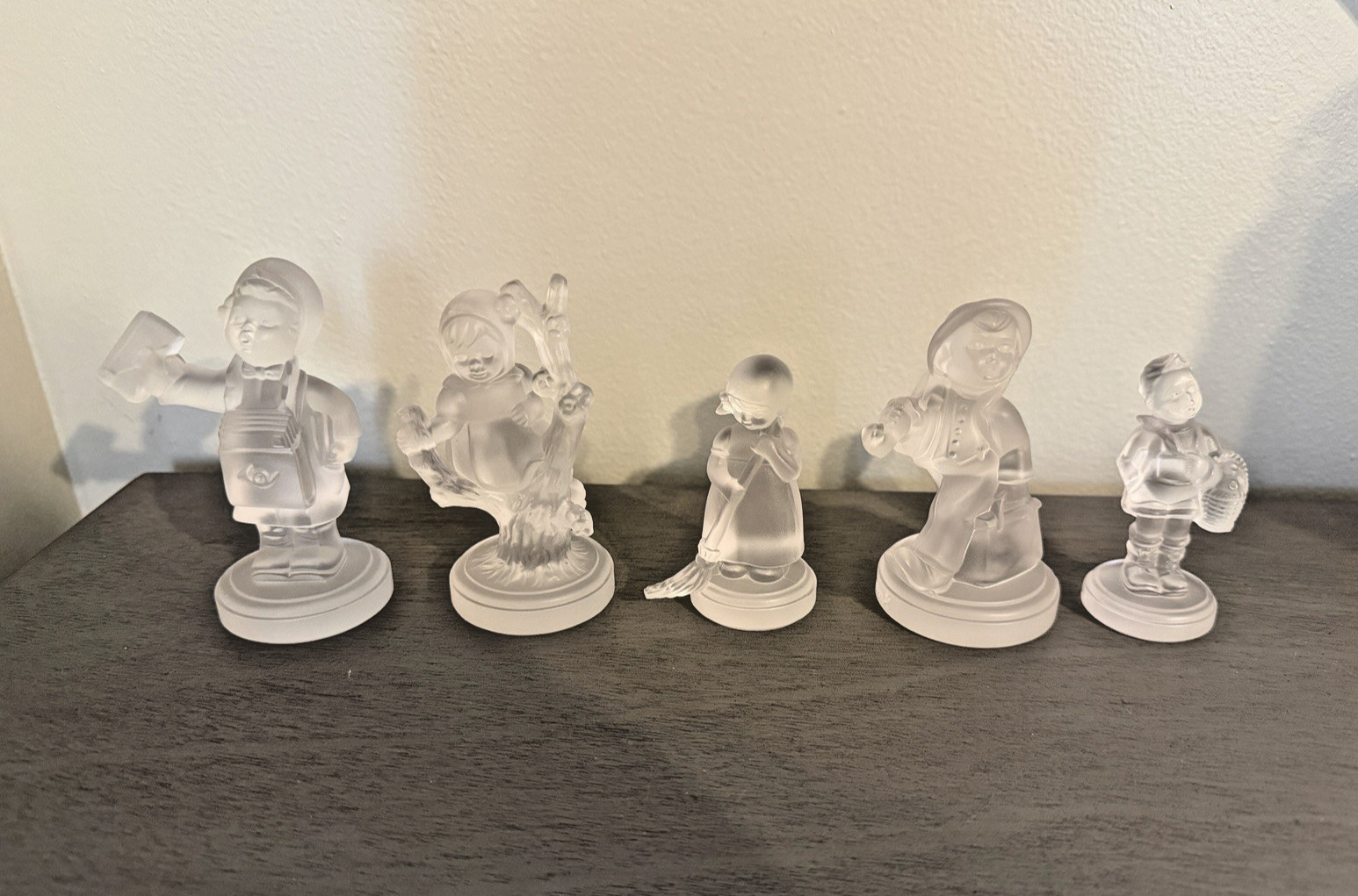 Goebel Germany Hummel Lot of 5 Crystal Frosted 1990 Postman Sweeper Wanderer etc Goebel Germany Hummel Lot of 5 Crystal Frosted 1990 Postman Sweeper Wanderer etc