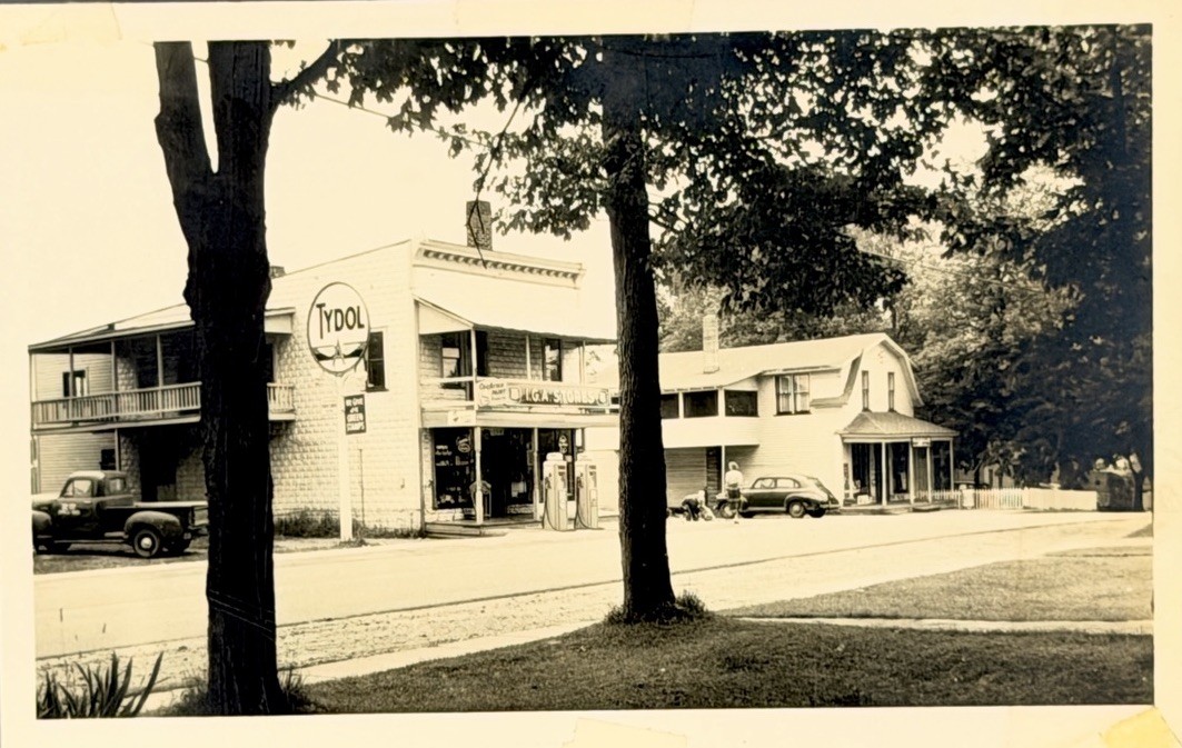South Colton NY RPPC Postcard Tydol Gas Service Station Sign New York