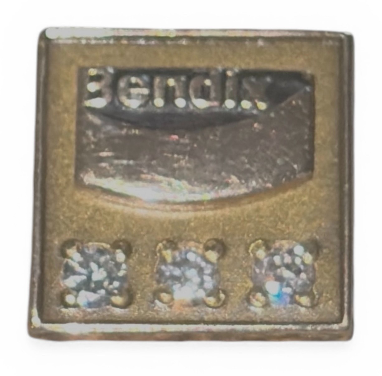 Vintage Bendix Corporation 3-Diamond Employee Service Award Pin w Original Box Vintage Bendix Corporation 3-Diamond Employee Service Award Pin w Original Box