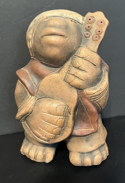 Vintage Ernesto Duran Castro Signed Pottery Figure - Chilean Pre-Columbian Style Vintage Ernesto Duran Castro Signed Pottery Figure - Chilean Pre-Columbian Style