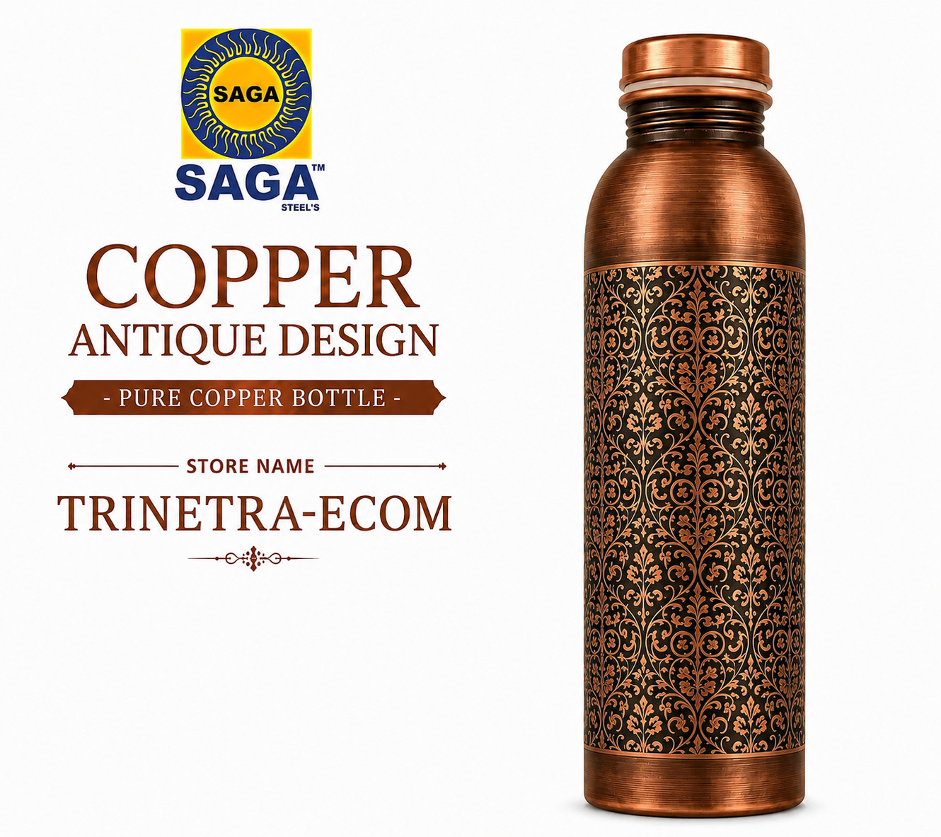 Antique Pure Copper Bottle /Ayurvedic benefits/ for home, office- Fast dispatch Antique Pure Copper Bottle /Ayurvedic benefits/ for home, office- Fast dispatch