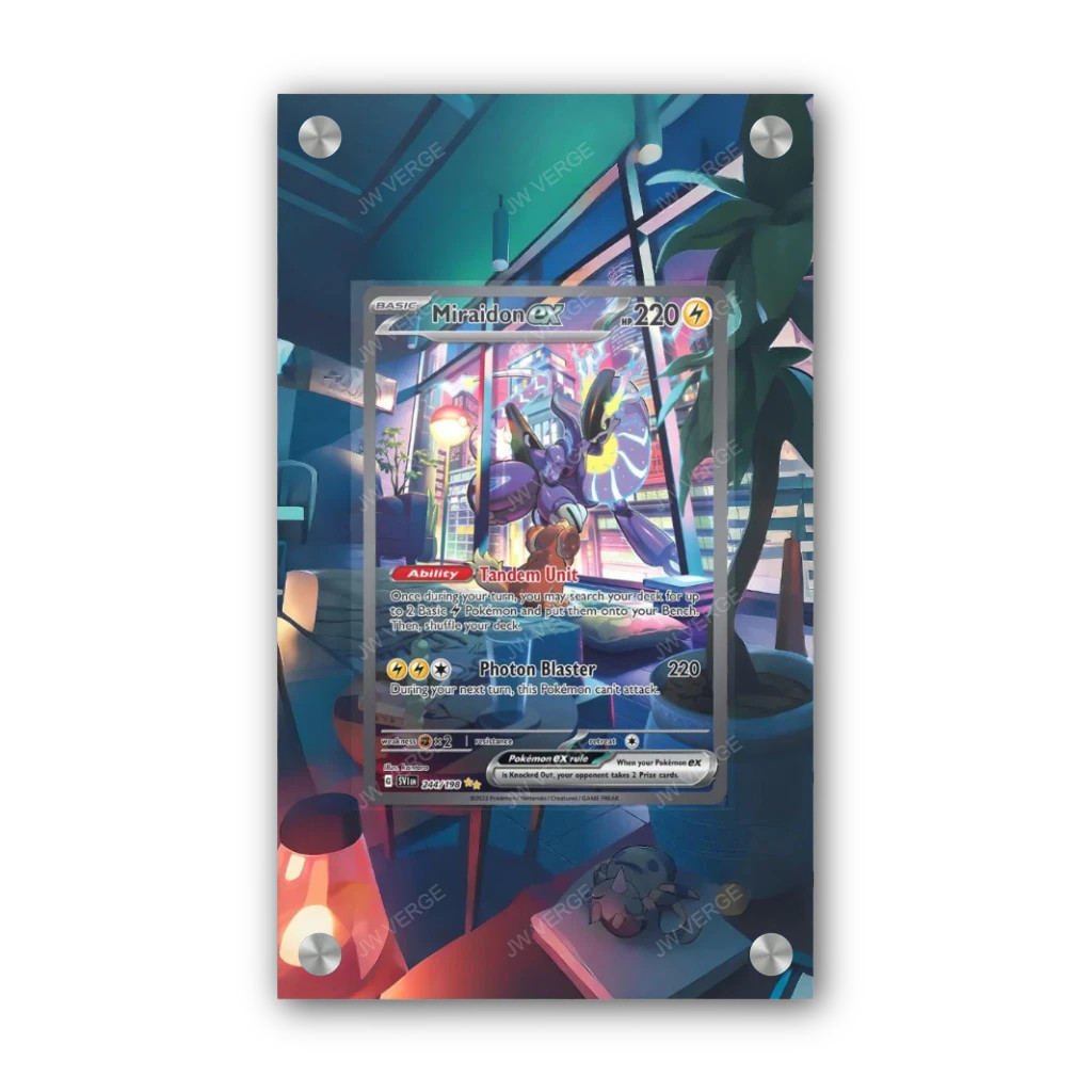 Miraidon EX 244/198 - Exclusive Pokémon Extended Artwork Display Case Miraidon EX 244/198 - Exclusive Pokémon Extended Artwork Display Case