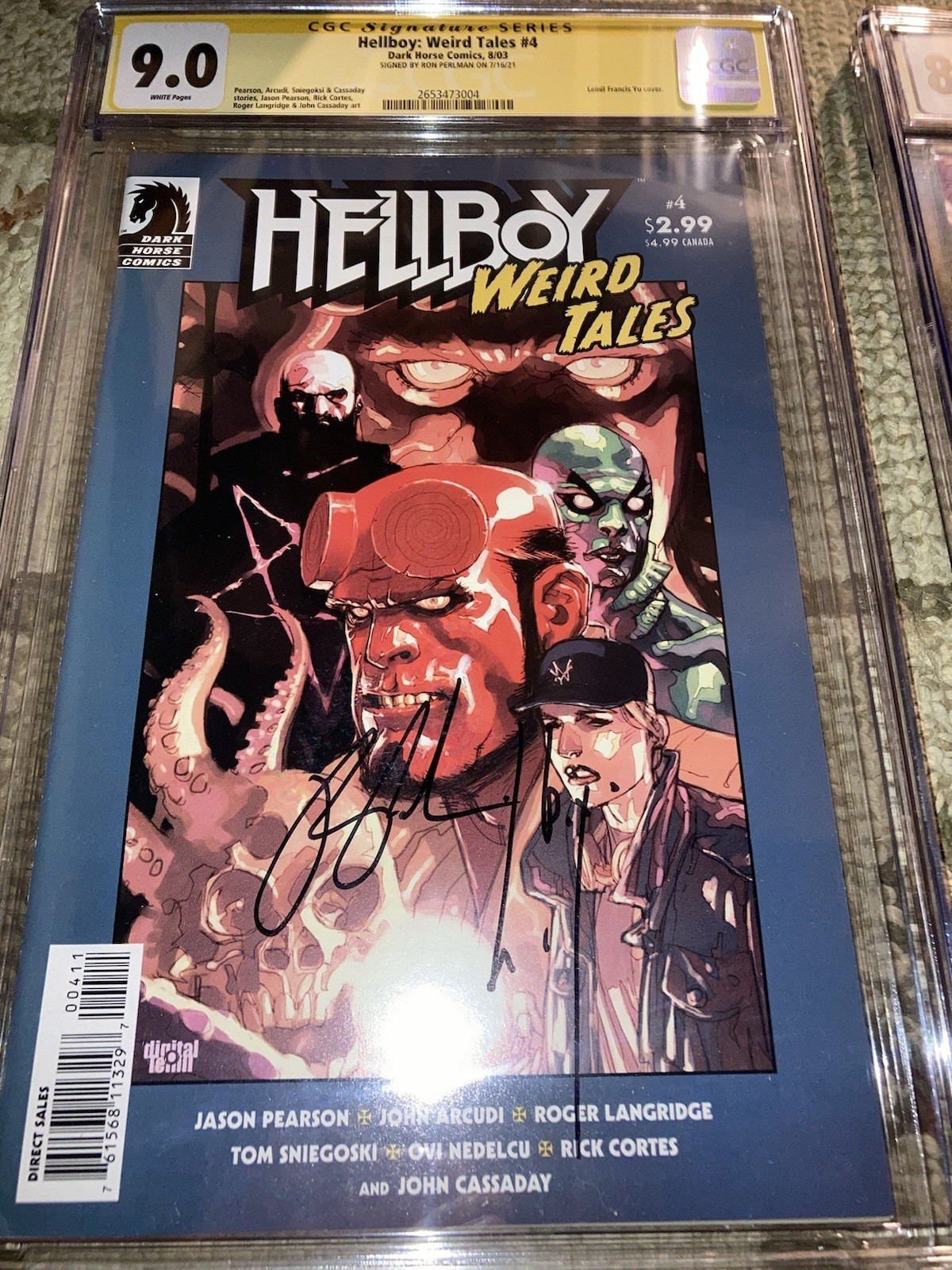 Hellboy Weird Tales 4 SS Signed Ron Perlman Comic Book Mignola Hellboy Weird Tales 4 SS Signed Ron Perlman Comic Book Mignola