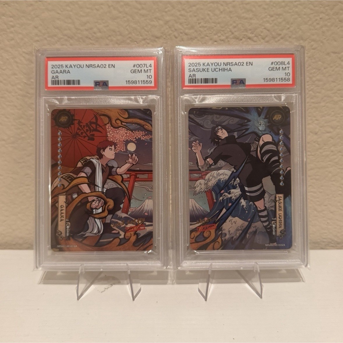 Kayou 2025 NRSA02 EN Naruto PSA Graded Gaara & Sasuke #007L4 #008L4 Kayou 2025 NRSA02 EN Naruto PSA Graded Gaara & Sasuke #007L4 #008L4