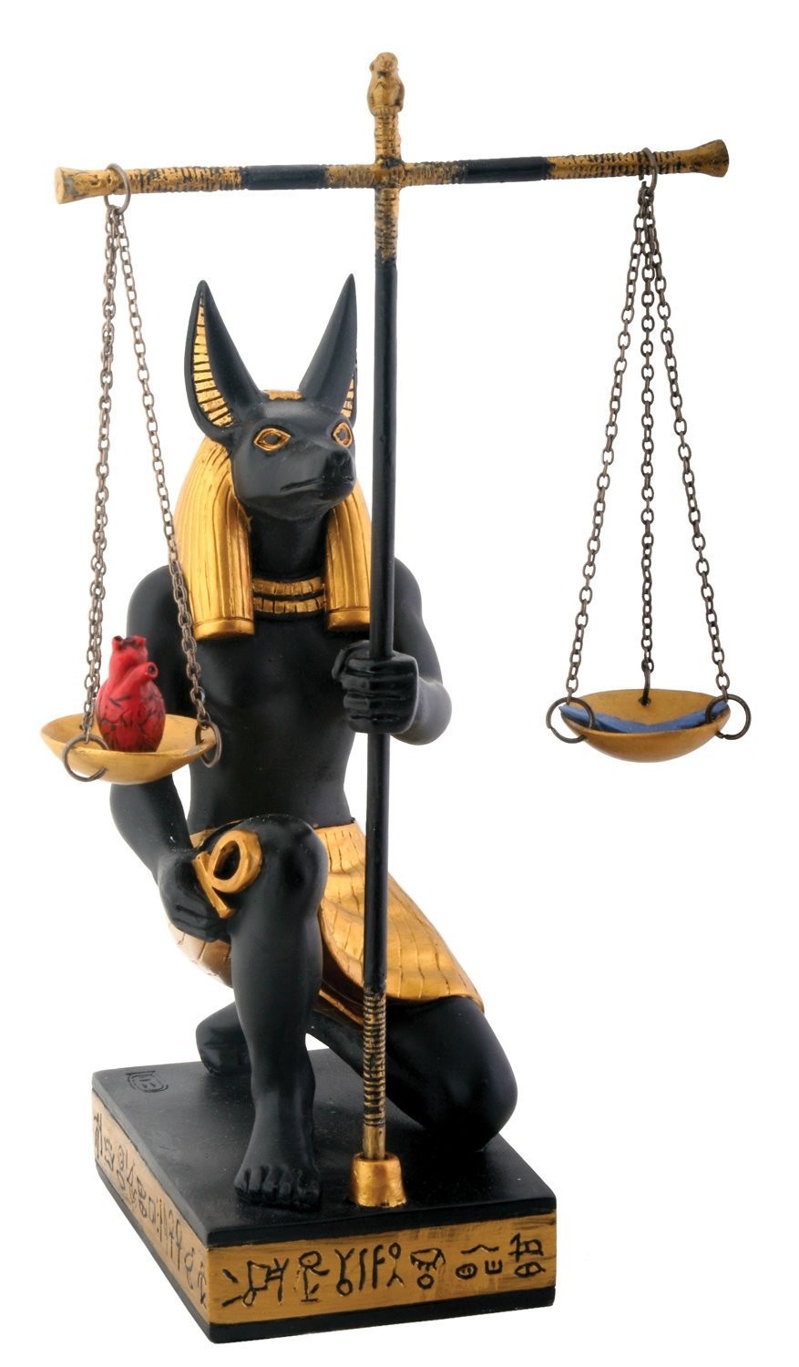 SUMMIT COLLECTION Black and Gold Anubis Scales of Justice Egyptian Statuette SUMMIT COLLECTION Black and Gold Anubis Scales of Justice Egyptian Statuette