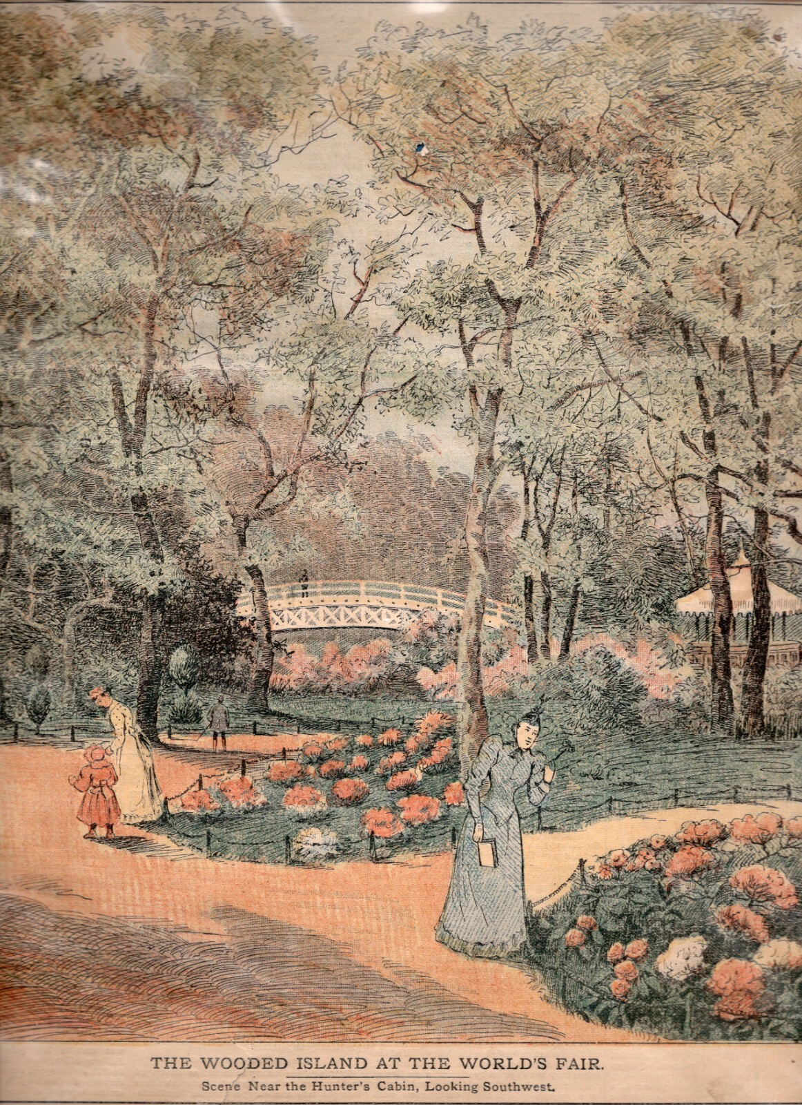 1893 Art Print The Wooded Island Near Hunter's Cabin At The Chicago World's Fair 1893 Art Print The Wooded Island Near Hunter's Cabin At The Chicago World's Fair
