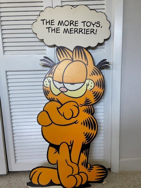 Lot of 3 Vtg Garfield Standee Advertising Store Display Header 45x19 Double side