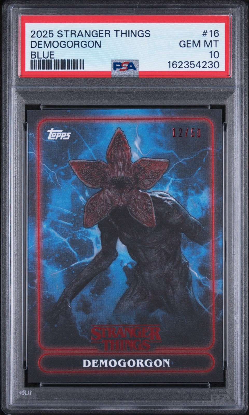 2025 Topps Stranger Things Demogorgon /50-16 blue