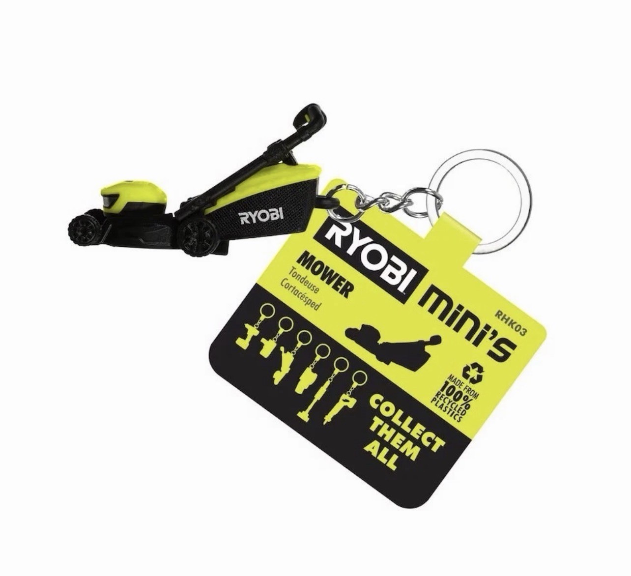 Ryobi Minis Keychain - Lawn Mower - Lot Of 5 - Brand New