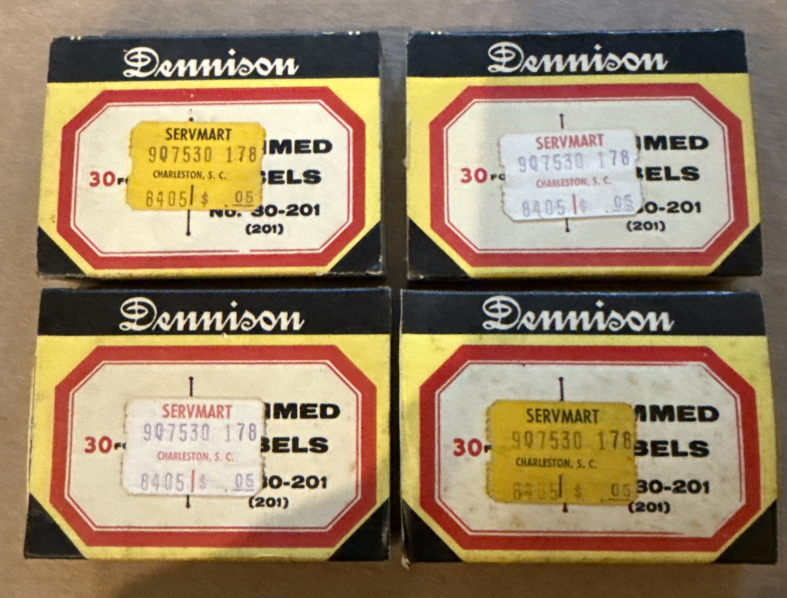 1950’s Dennison Gummed Labels (Lot of 4 Boxes) NOS Rare Vintage USA Made 1950’s Dennison Gummed Labels (Lot of 4 Boxes) NOS Rare Vintage USA Made