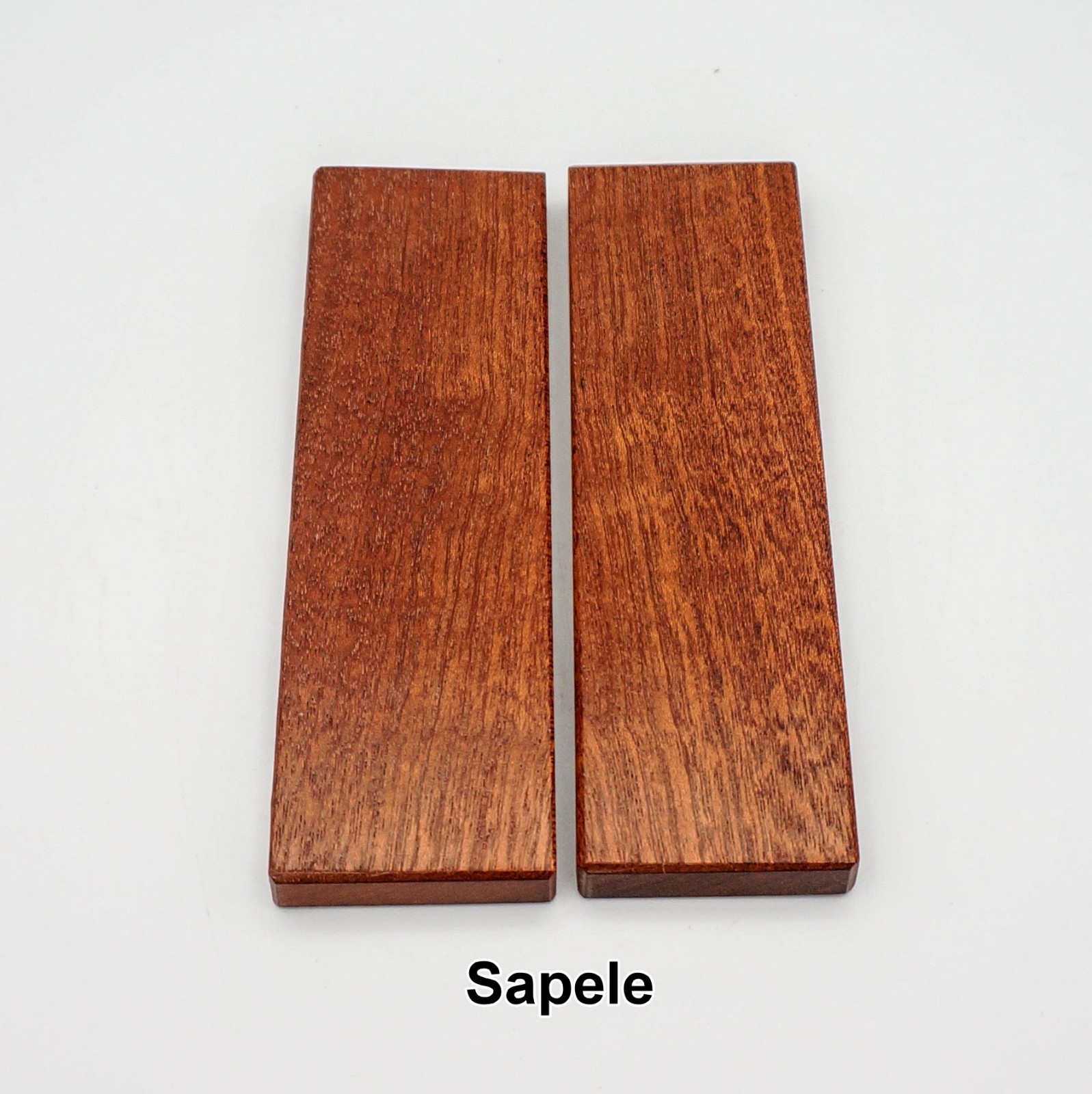 Sapele Knife Scales (Matching Pair) - You Pick Size & Grain Sapele Knife Scales (Matching Pair) - You Pick Size & Grain