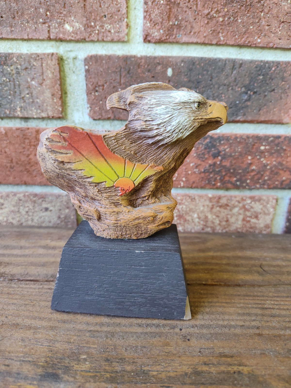 1992 "THE POWER OF ONE" EAGLE SCULPTURE BY RICK CAIN 5.5" X 5" #1228/2000 1992 "THE POWER OF ONE" EAGLE SCULPTURE BY RICK CAIN 5.5" X 5" #1228/2000