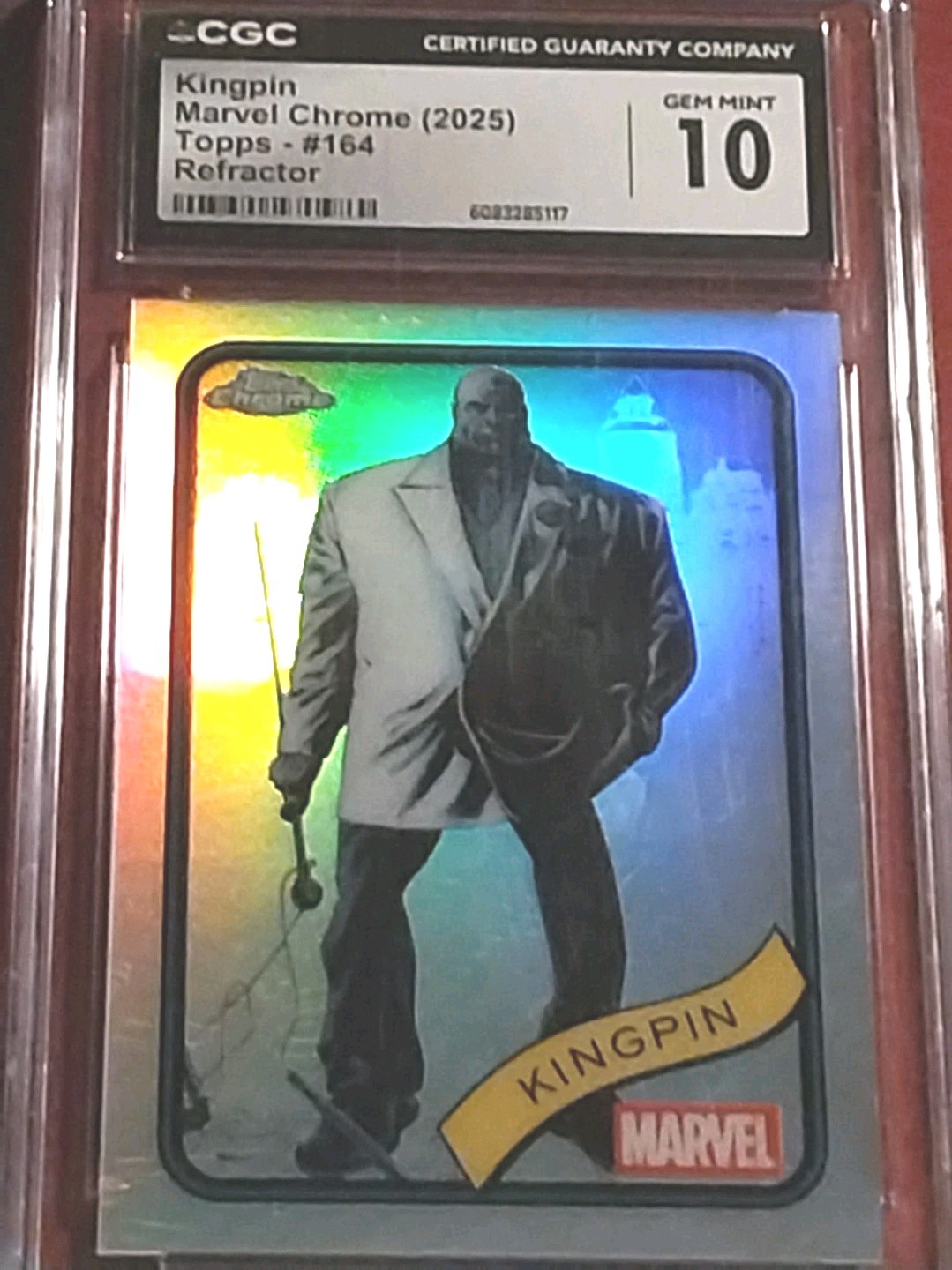2025 Topps Chrome Marvel #164 KINGPIN Refractor/CGC GEM MINT 10