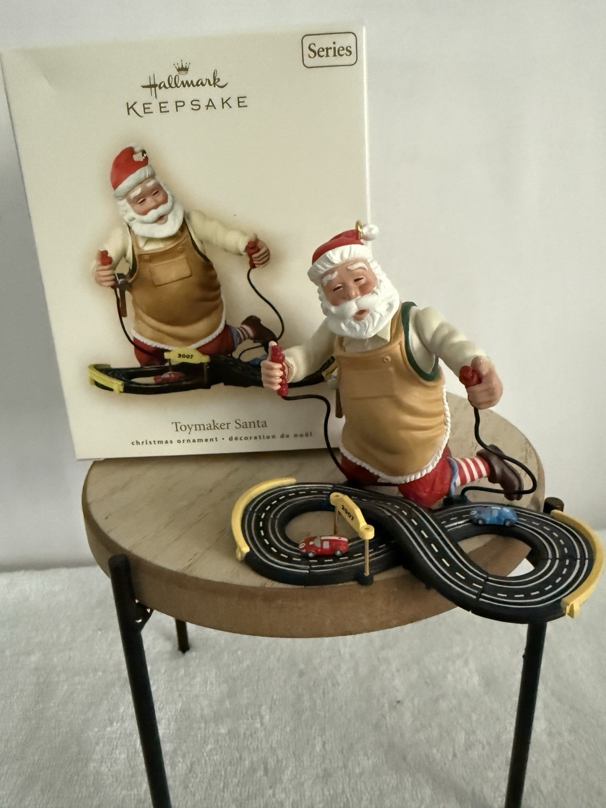Hallmark Keepsake Ornament 2007 Toymaker Santa - 8th In Series- Slot Car Track Hallmark Keepsake Ornament 2007 Toymaker Santa - 8th In Series- Slot Car Track