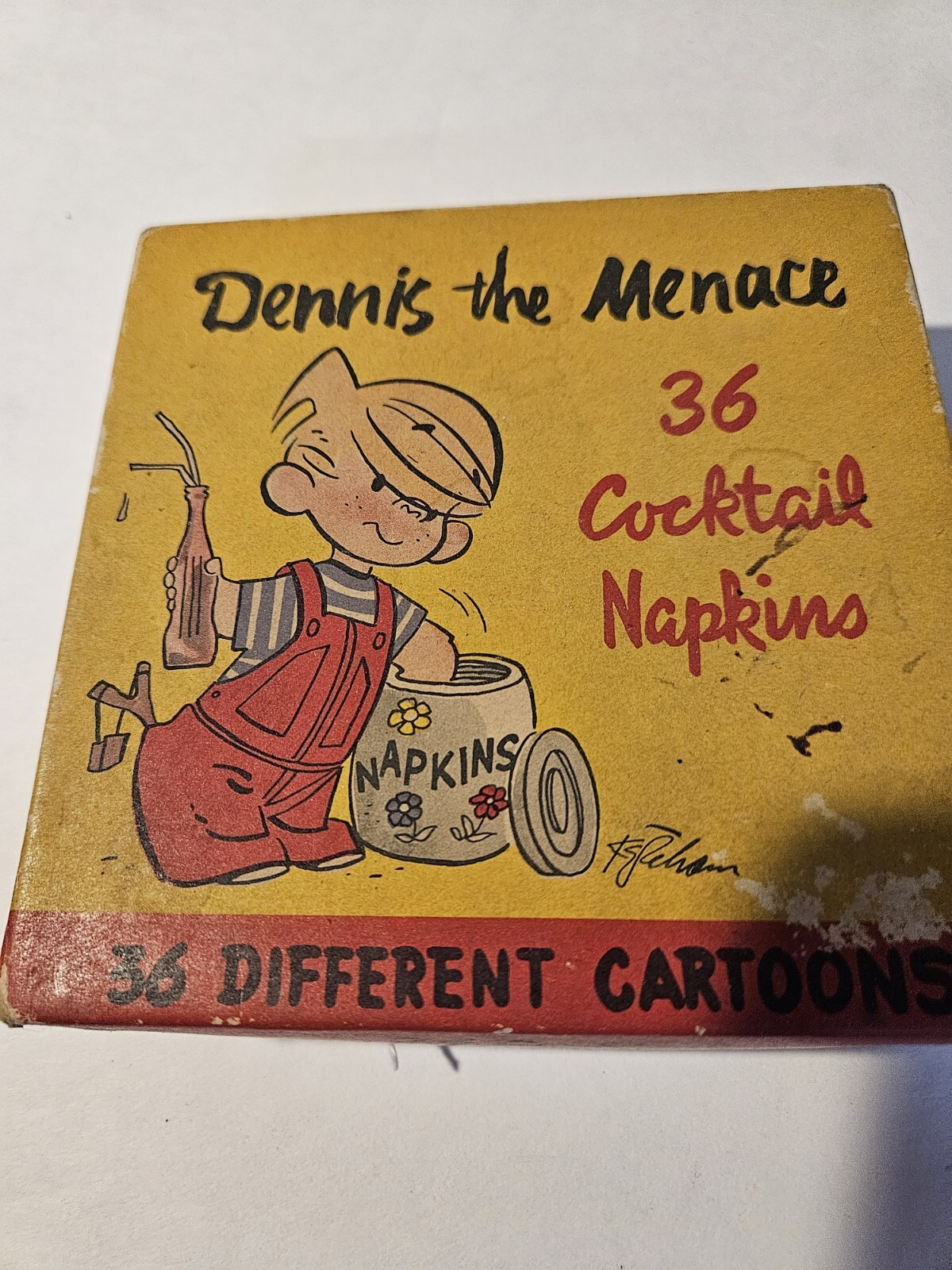 VINTAGE 1954 DENNIS THE MENACE (KETCHAM) 33 Included COCKTAIL NAPKINS 