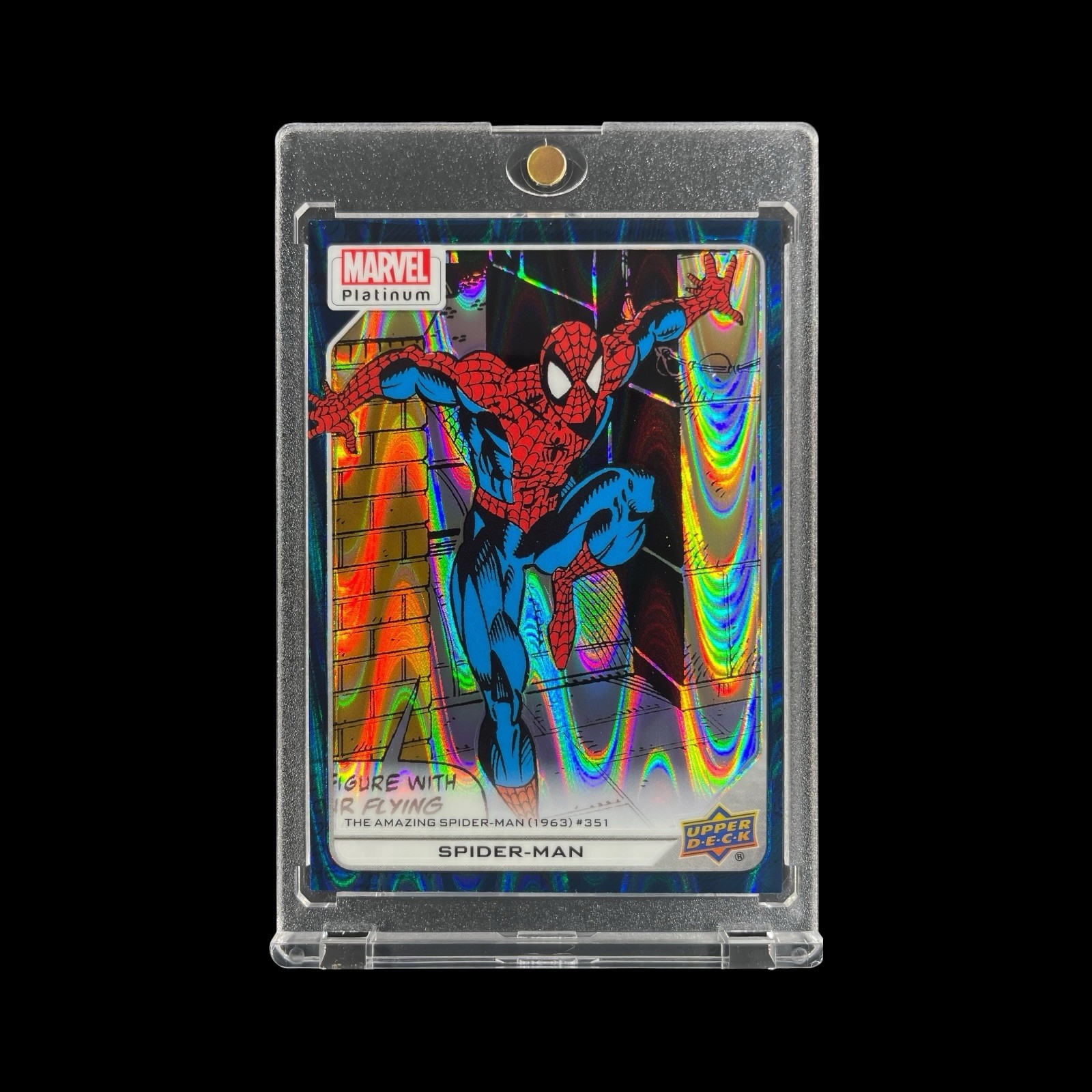 SPIDER-MAN RARE TEAL RAYWAVE REFRACTOR PRIZM /799 HOLO CARD Upper Deck - Marvel SPIDER-MAN RARE TEAL RAYWAVE REFRACTOR PRIZM /799 HOLO CARD Upper Deck - Marvel