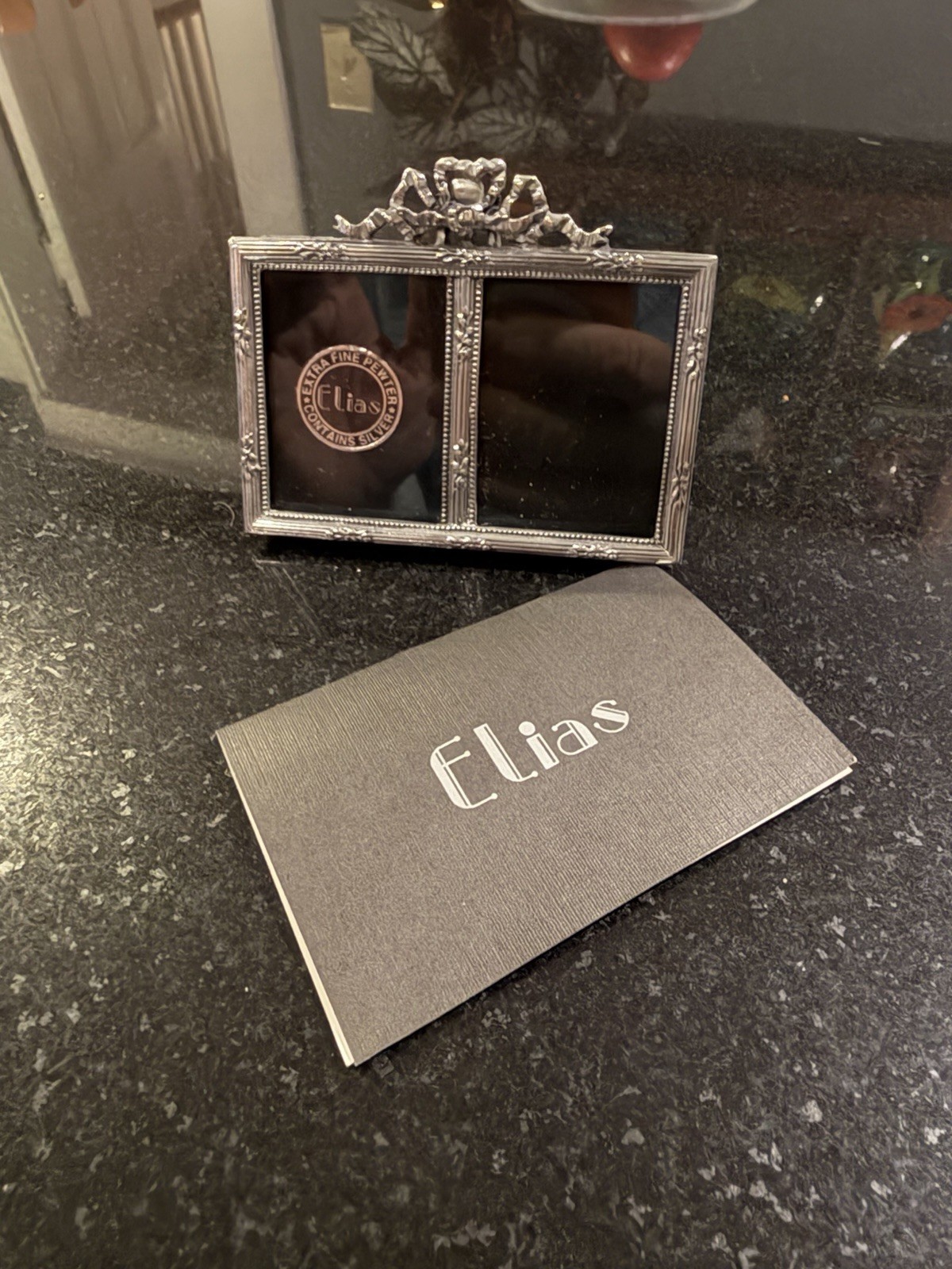 VTG 1983 Elias Artmetal Victorian Mini Sterling Pewter Double Picture Frame VTG 1983 Elias Artmetal Victorian Mini Sterling Pewter Double Picture Frame