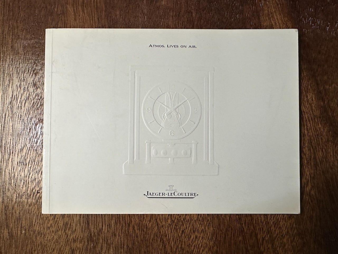 Atmos. Lives on Air Jaeger LeCoultre Book Atmos clock book RARE RARE 1992/1993 Atmos. Lives on Air Jaeger LeCoultre Book Atmos clock book RARE RARE 1992/1993