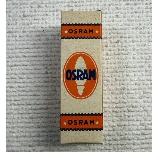 Vintage Osram Replacement Lamp Light Bulb 125/130V 15W Cand. B Perla New in Box Vintage Osram Replacement Lamp Light Bulb 125/130V 15W Cand. B Perla New in Box