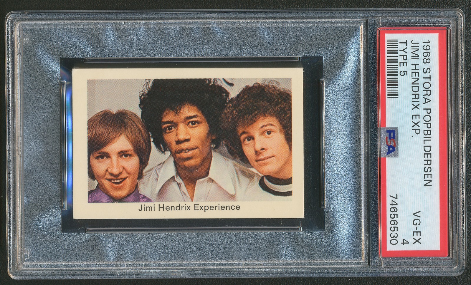 1968 JIMI HENDRIX EXPERIENCE STORA POPBILDERSEN TYPE 5 CARD PSA 4 VG-EX