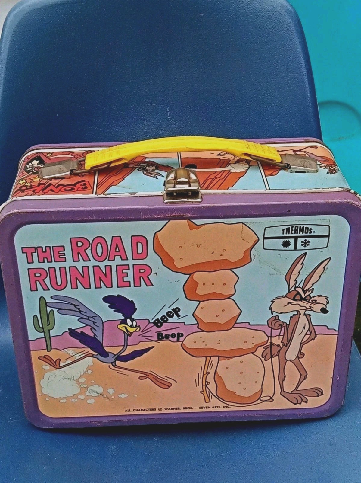 Vintage The Road Runner Lunchbox ,1973 Vintage The Road Runner Lunchbox ,1973