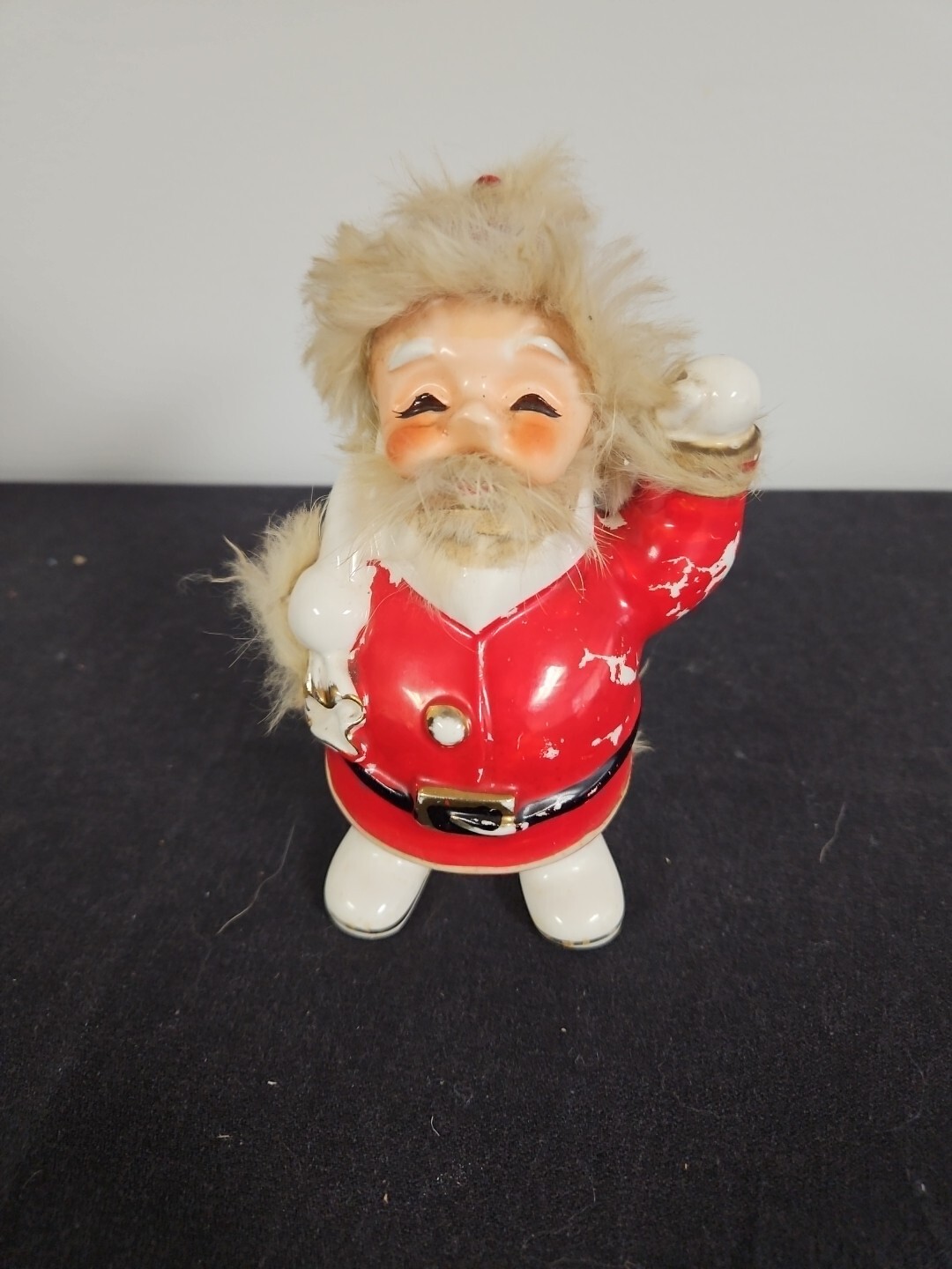 Vintage 1959 Mid-Century Napco Christmas Santa (w/fur trim) Bank Bedford OH Vintage 1959 Mid-Century Napco Christmas Santa (w/fur trim) Bank Bedford OH