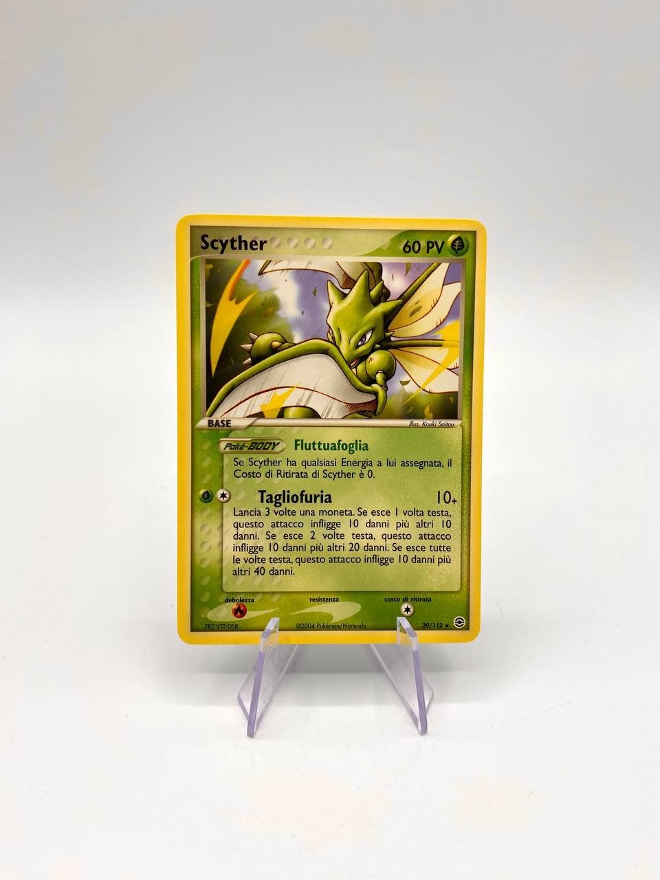 Pokemon Card Scyther 29/112 Set Fire Red Green Leaf Italian Near Mint Pokemon Card Scyther 29/112 Set Fire Red Green Leaf Italian Near Mint