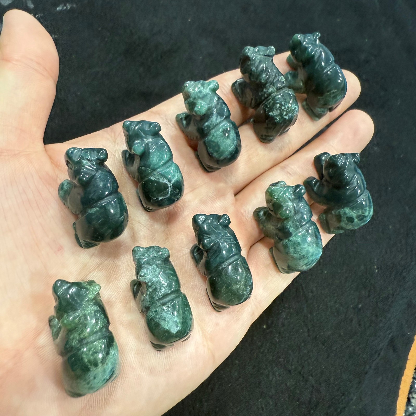 50pc Natural ocean jasper quartz Carved Crystal Bear Reiki healing 50pc Natural ocean jasper quartz Carved Crystal Bear Reiki healing