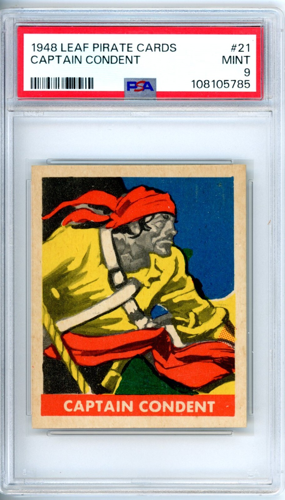1948 Leaf Captain Condent 21 PSA 9 Pirates 1948 Leaf Captain Condent 21 PSA 9 Pirates