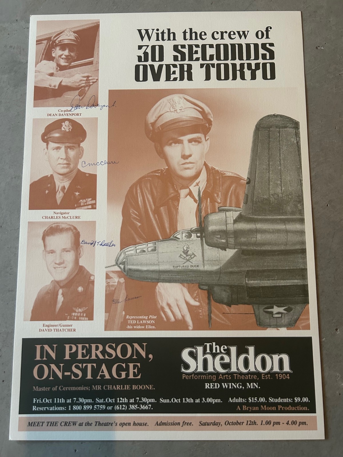 DOOLITTLE RAIDERS CREW #7 RUPTURED DUCK WWII ART SIGNED B-25 MITCHELL TED LAWSON DOOLITTLE RAIDERS CREW #7 RUPTURED DUCK WWII ART SIGNED B-25 MITCHELL TED LAWSON