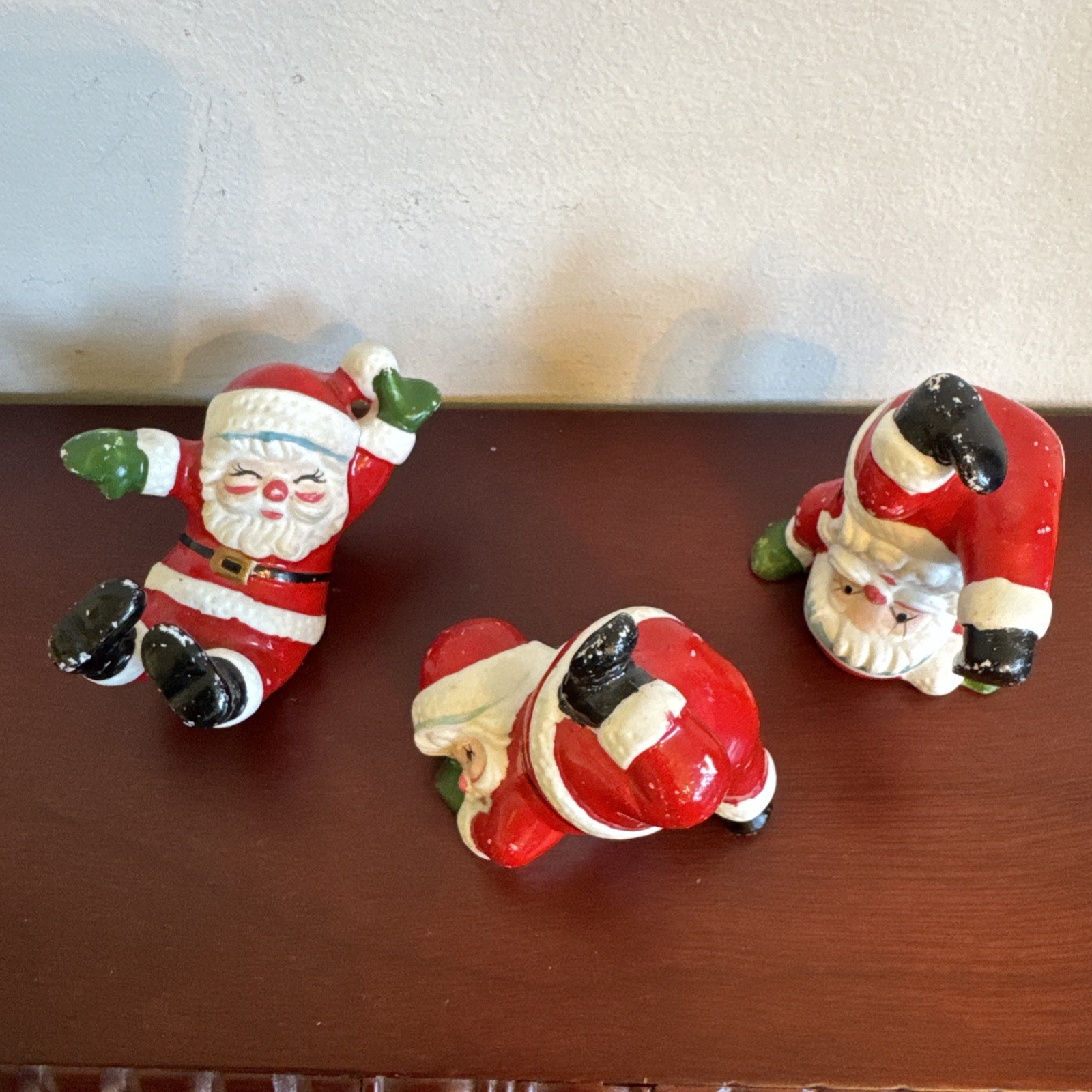Vintage J.S.N.Y Taiwan Figurines Tumbling Santa Claus Set of 3 Christmas Vintage J.S.N.Y Taiwan Figurines Tumbling Santa Claus Set of 3 Christmas