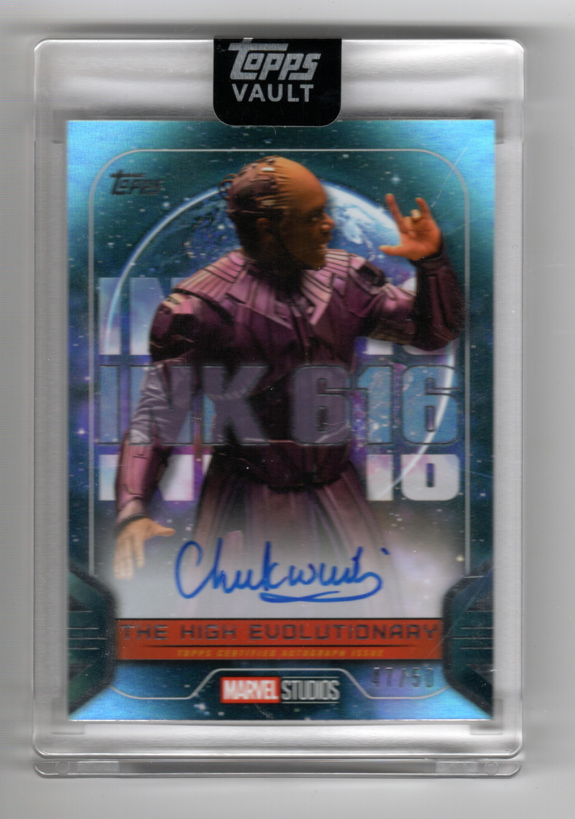2026 Topps Marvel Vault INK 616 Chukwudi Iwuji High Evolutionary Auto /50
