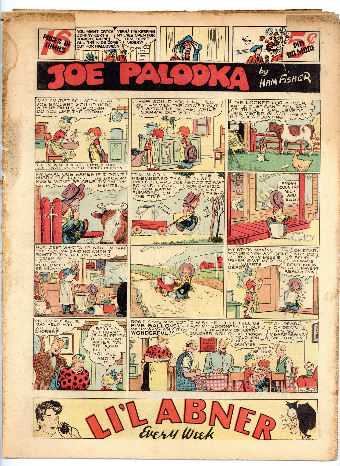 Sunday Mirror New York Daily Mirror Comic Section Oct 26 1941 PR Sunday Mirror New York Daily Mirror Comic Section Oct 26 1941 PR