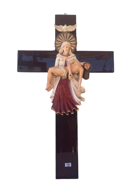 Santísima Trinidad Espíritu Santo 22"C/Jesus en La Cruz,Wood Plank Cross #19209 Santísima Trinidad Espíritu Santo 22"C/Jesus en La Cruz,Wood Plank Cross #19209