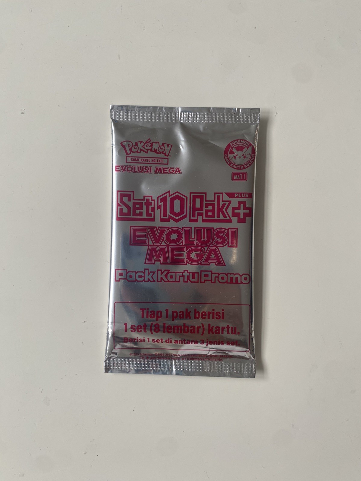 1 Pack Pokemon Indonesia Mega Evolution Promo (Evolusi Mega) Stamp (Description)