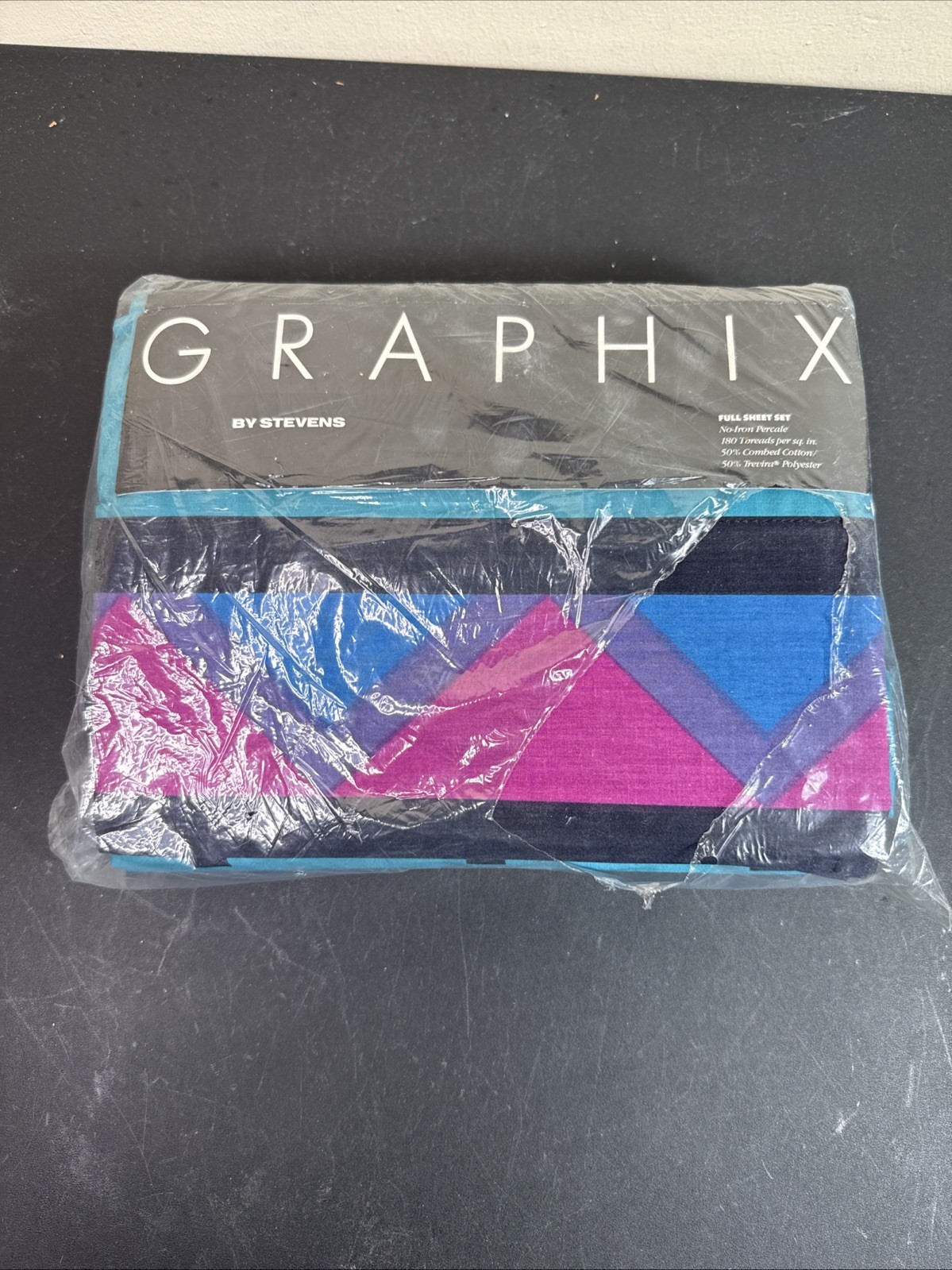 Vintage 1991 Graphix by Stevens sheets New Old Stock Geometric Full Sheet Set Vintage 1991 Graphix by Stevens sheets New Old Stock Geometric Full Sheet Set