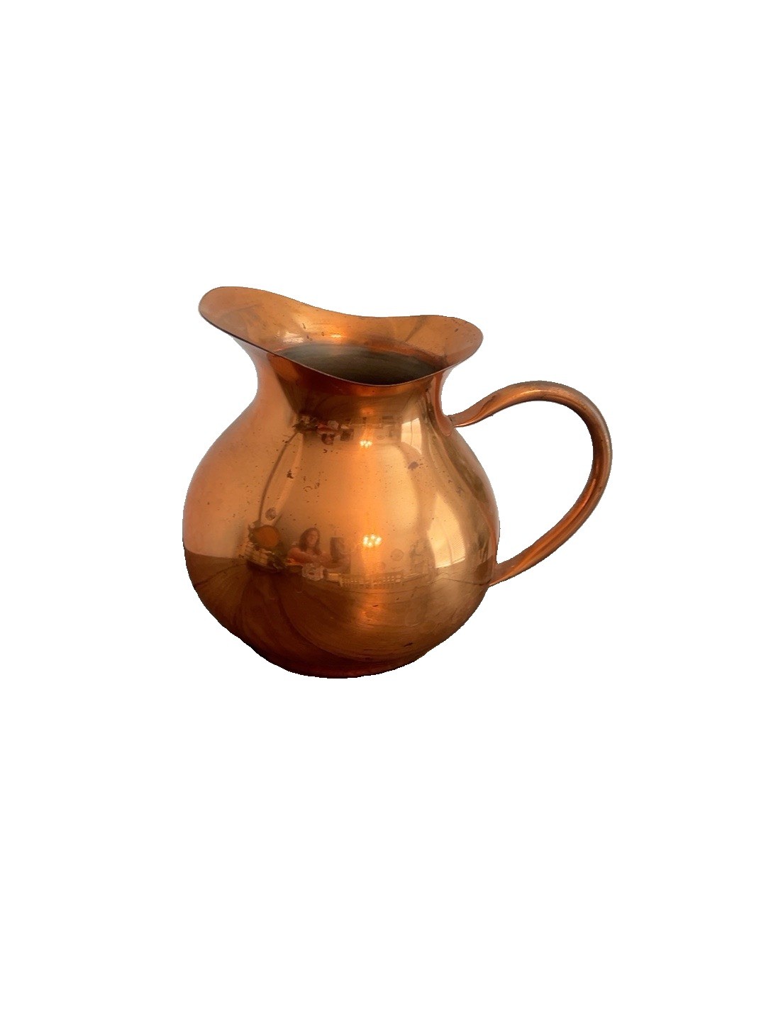 Vintage Tagus R49 Copper Water Pitcher Jug Made in Portugal 7” Tinned